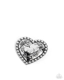 Paparazzi "A Breath of Fresh Romance" Silver Pin Brooch Paparazzi Jewelry