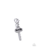 Paparazzi "Family is the Key" Silver Charm Paparazzi Jewelry