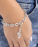 Paparazzi "TREBLE-maker" White Charm Paparazzi Jewelry