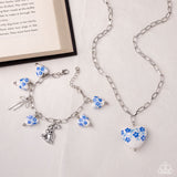 Paparazzi "Painted Poetry and Proficiency" Blue Necklace & Bracelet Set Paparazzi Jewelry