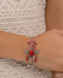 Paparazzi "Lobster Landmark & Lesson" Red Necklace & Bracelet Jewelry Set Paparazzi Jewelry