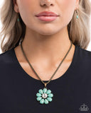 Paparazzi "Creative Caliber" Brass Necklace & Earring Set Paparazzi Jewelry