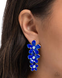 Paparazzi "Crack of BLOOM" Blue Post Earrings Paparazzi Jewelry