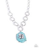 Paparazzi "Clover Collection" Blue Necklace & Earring Set Paparazzi Jewelry