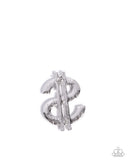 Paparazzi "Raking in the Bling" White Brooch Pin Paparazzi Jewelry