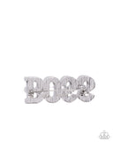 Paparazzi "Blingy Boss" White Pin Brooch Paparazzi Jewelry