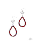 Paparazzi "Treasured Teardrops" Red Earrings Paparazzi Jewelry