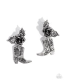 Paparazzi "Dancing Boots" Silver Post Earrings Paparazzi Jewelry