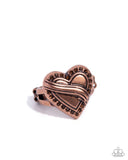 Paparazzi "Hint of Heartbreak" Copper Ring Paparazzi Jewelry