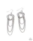 Paparazzi "Haute Hangout" White Earrings Paparazzi Jewelry