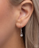 Paparazzi "Horseshoe Headline" White Necklace & Earring Set Paparazzi Jewelry