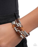 Paparazzi "Colorful Compromise" Brown Bracelet Paparazzi Jewelry