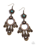 Paparazzi "Majestic Mosaic" Brass Earrings Paparazzi Jewelry