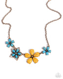 Paparazzi "Behold the Bloom" Yellow Necklace & Earring Set Paparazzi Jewelry