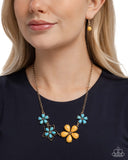Paparazzi "Behold the Bloom" Yellow Necklace & Earring Set Paparazzi Jewelry
