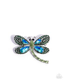 Paparazzi "Divine Dragonfly" Green Brooch Pin Paparazzi Jewelry