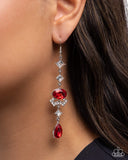 Paparazzi "Unmatched Shimmer" Red Earrings Paparazzi Jewelry
