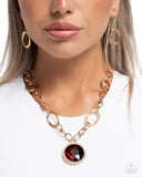 Paparazzi "Sophisticated Statement" Brown Necklace & Earring Set Paparazzi Jewelry