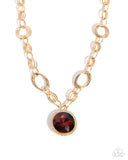 Paparazzi "Sophisticated Statement" Brown Necklace & Earring Set Paparazzi Jewelry