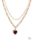 Paparazzi "Match Made In HAUTE" Brown Necklace & Earring Set Paparazzi Jewelry