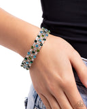 Paparazzi "Ladylike Lattice" Green Bracelet Paparazzi Jewelry