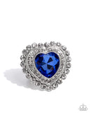 Paparazzi "Head Over HEART" Blue Ring Paparazzi Jewelry