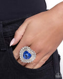 Paparazzi "Head Over HEART" Blue Ring Paparazzi Jewelry