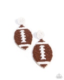 Paparazzi "Football Fan" Brown Post Earrings Paparazzi Jewelry
