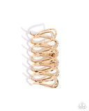 Paparazzi "Scalloped Showstopper" Gold Hair Clip Paparazzi Jewelry