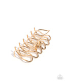 Paparazzi "Scalloped Showstopper" Gold Hair Clip Paparazzi Jewelry