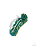 Paparazzi "Jovial Jellyfish" Green Hair Clip Paparazzi Jewelry