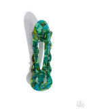 Paparazzi "Jovial Jellyfish" Green Hair Clip Paparazzi Jewelry