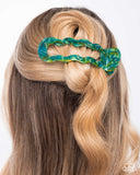 Paparazzi "Jovial Jellyfish" Green Hair Clip Paparazzi Jewelry