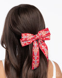Paparazzi "Printed Parlor" Red Hair Clip Paparazzi Jewelry