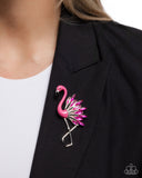 Paparazzi "Frenetic Flamingo" Pink Brooch Pin Paparazzi Jewelry