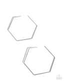 Paparazzi "Handcrafted Hexagons" Silver Post Earrings Paparazzi Jewelry