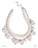 Paparazzi "Sophisticated to the Max" White Necklace & Earring Set Paparazzi Jewelry