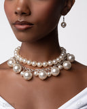 Paparazzi "Sophisticated to the Max" White Necklace & Earring Set Paparazzi Jewelry