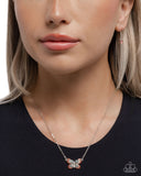 Paparazzi "Gliding Glam" Orange Necklace & Earring Set Paparazzi Jewelry