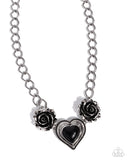 Paparazzi "Be My Forever" Black Necklace & Earring Set Paparazzi Jewelry