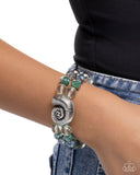 Paparazzi "Snail Shimmer" Green Bracelet Paparazzi Jewelry