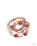 Paparazzi "Earthy Entertainer" Red Bracelet Paparazzi Jewelry