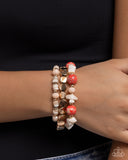 Paparazzi "Earthy Entertainer" Red Bracelet Paparazzi Jewelry