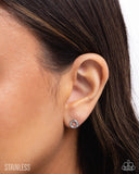 Paparazzi "Round Table Radiance" Silver Post Earrings Paparazzi Jewelry
