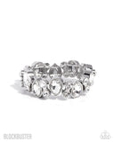 Paparazzi "Secure Sparkle" White Bracelet Paparazzi Jewelry