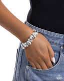 Paparazzi "Secure Sparkle" White Bracelet Paparazzi Jewelry