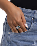 Paparazzi "Crowning Glitz" Blue Ring Paparazzi Jewelry