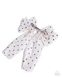 Paparazzi "Here We BOW Again" White Hair Clip Paparazzi Jewelry