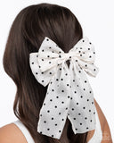 Paparazzi "Here We BOW Again" White Hair Clip Paparazzi Jewelry