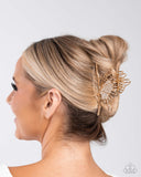Paparazzi "Layered Landing" Gold Hair Clip Paparazzi Jewelry